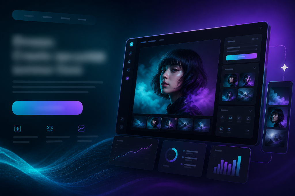 Visual example for prompt: AI Advertising Landing Page