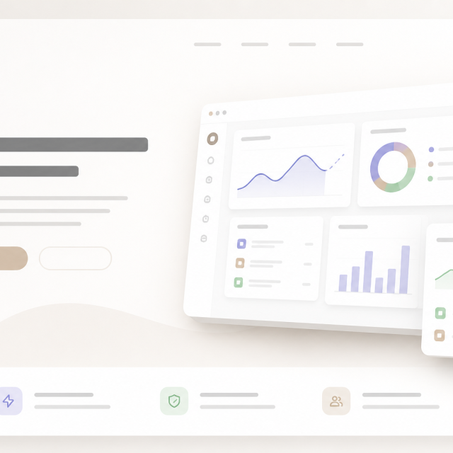 Visual example for prompt: Minimal SaaS Landing Page